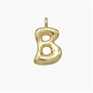 Copper Letter-B Pendant Gold Plated, approx 10-12mm [FN53433]