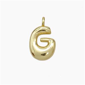 Copper Letter-G Pendant Gold Plated, approx 10-12mm [FN53438]