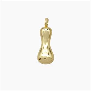 Copper Letter-I Pendant Gold Plated, approx 10-12mm [FN53440]