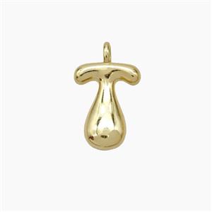 Copper Letter-T Pendant Gold Plated, approx 10-12mm [FN53450]