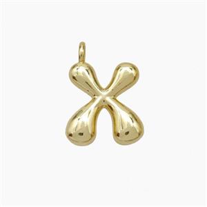 Copper Letter-X Pendant Gold Plated, approx 10-12mm [FN53454]