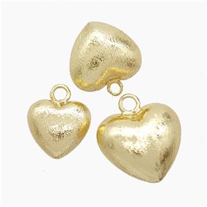 Copper Heart Pendant Brushed Gold Plated, approx 20mm [FN53515-20MM]