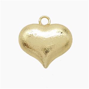 Copper Heart Pendant Brushed Gold Plated, approx 18mm [FN53517]
