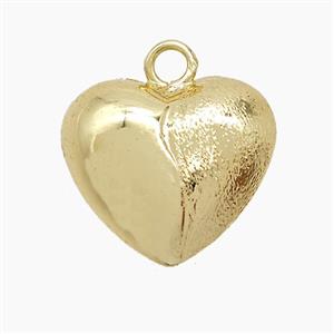 Copper Heart Pendant Brushed Gold Plated, approx 20mm [FN53519]