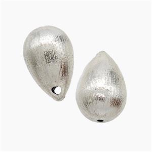 Copper Teardrop Pendant Brushed Platinum Plated, approx 16-25mm [FN53530]