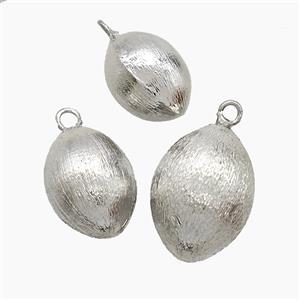 Copper Rice Pendant Brushed Platinum Plated, approx 18-25mm [FN53534-L]