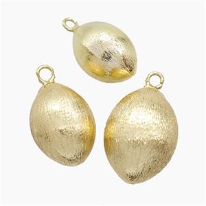 Copper Rice Pendant Brushed Gold Plated, approx 16-22mm [FN53535-M]