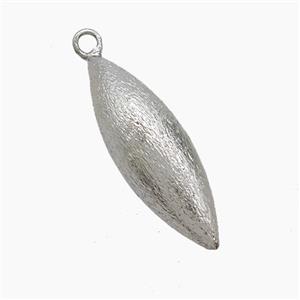 Copper Rice Pendant Brushed Platinum Plated, approx 11-35mm [FN53538]