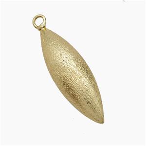 Copper Rice Pendant Brushed Gold Plated, approx 11-35mm [FN53539]