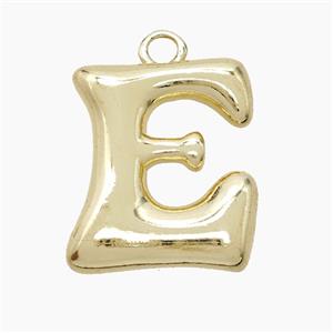 Copper Letter-E Pendant Gold Plated, approx 20-24mm [FN53901]