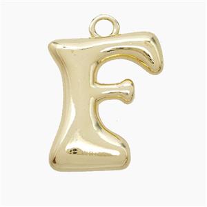 Copper Letter-F Pendant Gold Plated, approx 20-24mm [FN53902]