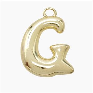 Copper Letter-G Pendant Gold Plated, approx 20-24mm [FN53903]