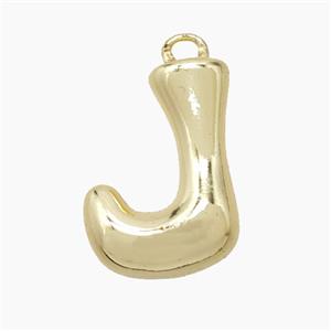 Copper Letter-J Pendant Gold Plated, approx 20-24mm [FN53906]