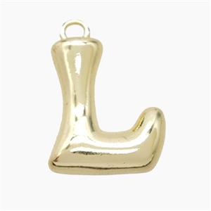 Copper Letter-L Pendant Gold Plated, approx 20-24mm [FN53908]