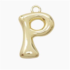 Copper Letter-P Pendant Gold Plated, approx 20-24mm [FN53912]