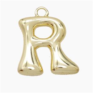 Copper Letter-R Pendant Gold Plated, approx 20-24mm [FN53914]