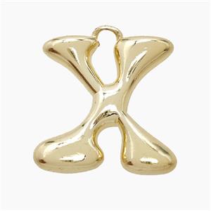 Copper Letter-X Pendant Gold Plated, approx 20-24mm [FN53920]