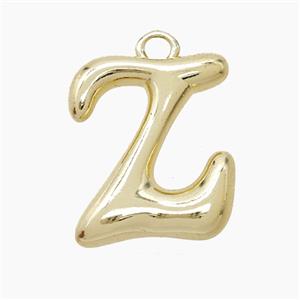 Copper Letter-Z Pendant Gold Plated, approx 20-24mm [FN53922]