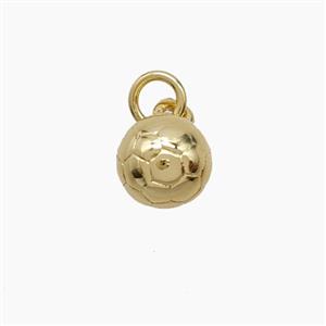 Copper Football Pendant Sports Gold Plated, approx 6mm [FN54145]