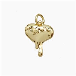 Copper Heart Pendant Gold Plated, approx 9-10mm [FN54153]