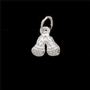 Copper Peanut Pendant Platinum Plated, approx 8mm [FN54163]