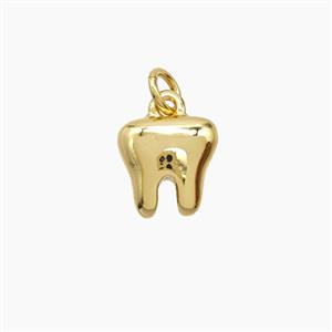 Copper Tooth Pendant Gold Plated, approx 8mm [FN54166]