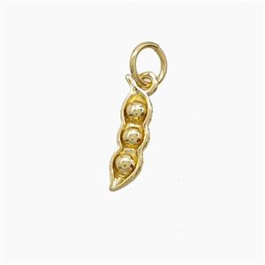 Copper Peas Pendant Gold Plated, approx 4-13mm [FN54168]