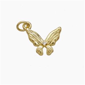 Copper Butterfly Pendant Gold Plated, approx 9-11.5mm [FN54171]