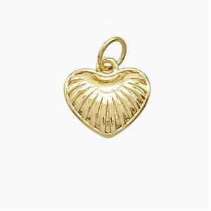 Copper Heart Pendant Gold Plated, approx 9-11.5mm [FN54183]