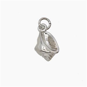 Copper Conch Shell Pendant Platinum Plated, approx 7.5-10mm [FN54197]