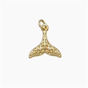 Copper Mermaid-Tail Pendant Gold Plated, approx 10-11.5mm [FN54205]