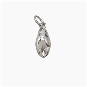 Copper Crab Claw Pendant Platinum Plated, approx 6-12mm [FN54206]