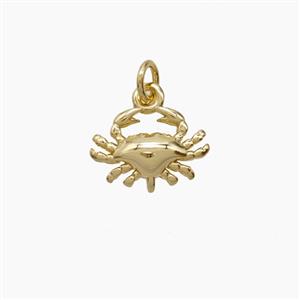 Copper Crab Pendant Gold Plated, approx 8-11mm [FN54211]