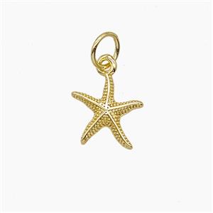 Copper Starfish Pendant Gold Plated, approx 10mm [FN54212]