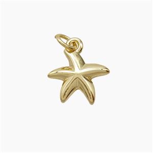 Copper Starfish Pendant Gold Plated, approx 10mm [FN54214]