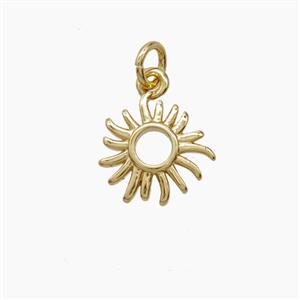 Copper Moon Sun Pendant Gold Plated, approx 9.5mm [FN54230]