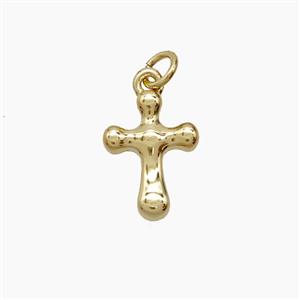 Copper Cross Pendant Gold Plated, approx 9-11mm [FN54236]