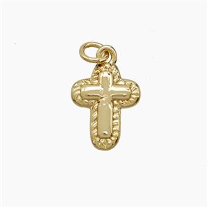 Copper Cross Pendant Gold Plated, approx 9-11mm [FN54240]
