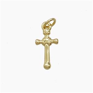Copper Cross Pendant Gold Plated, approx 6-12mm [FN54244]