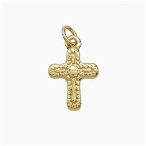 Copper Cross Pendant Gold Plated, approx 9-11mm [FN54246]