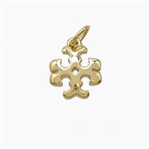 Copper Cross Pendant Gold Plated, approx 10mm [FN54248]