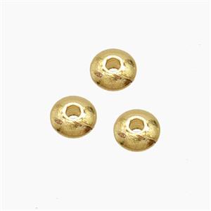 Copper Rondelle Spacer Beads Smooth Gold Plated, approx 5mm [FN54314]
