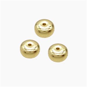 Copper Rondelle Beads Smooth Gold Plated, approx 4x7mm [FN54330]