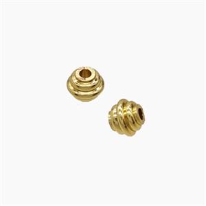 Copper Bicone Beads Screw Gold Plated, approx 4-5mm [FN54331]