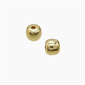 Copper Barrel Beads Gold Plated, approx 5-6mm [FN54337]