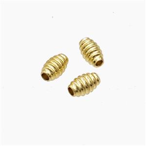 Copper Barrel Beads Screw Gold Plated, approx 3x5mm [FN54345]