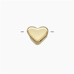 Copper Heart Beads Gold Plated, approx 6-7mm [FN54347]