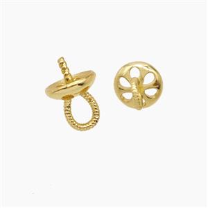 Copper Bail Gold Plated, approx 7mm [FN54350]