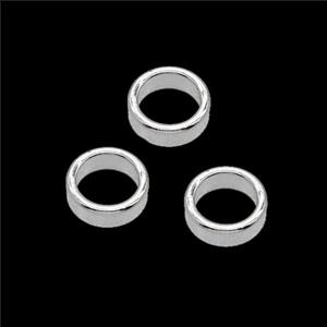 Copper JumpRings Connector Shiny Silver, approx 8mm [FN54361]