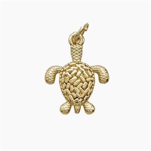 Copper Tortoise Pendant 18K Gold Plated, approx 13.5-15mm [FN54468]